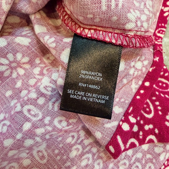 Torrid Size 3X Red Floral Boho Button Front Romper Drawstring Waist Soft Stretch - Picture 8 of 12